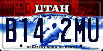 UT license plate B142MU
