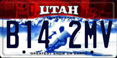 UT license plate B142MV