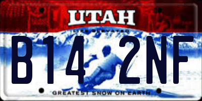 UT license plate B142NF