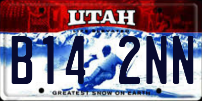 UT license plate B142NN