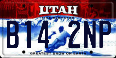 UT license plate B142NP