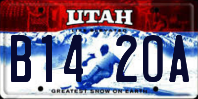 UT license plate B142OA