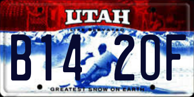 UT license plate B142OF
