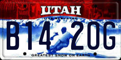 UT license plate B142OG