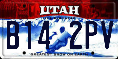 UT license plate B142PV