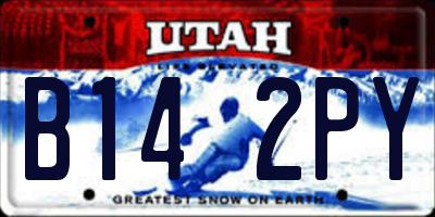 UT license plate B142PY
