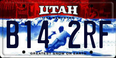 UT license plate B142RF