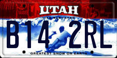 UT license plate B142RL