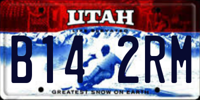 UT license plate B142RM