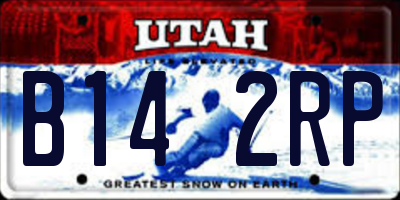 UT license plate B142RP