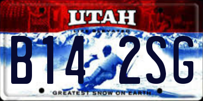 UT license plate B142SG