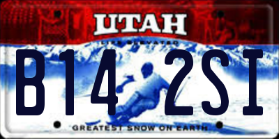 UT license plate B142SI