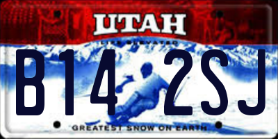 UT license plate B142SJ