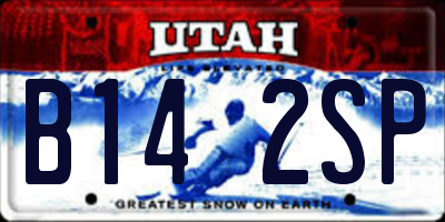 UT license plate B142SP