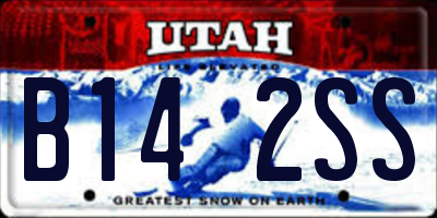 UT license plate B142SS