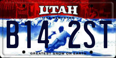 UT license plate B142ST