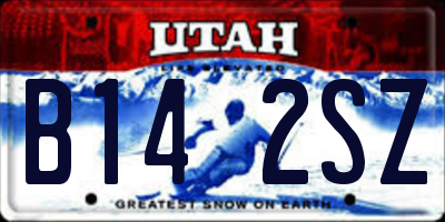 UT license plate B142SZ
