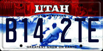 UT license plate B142TE