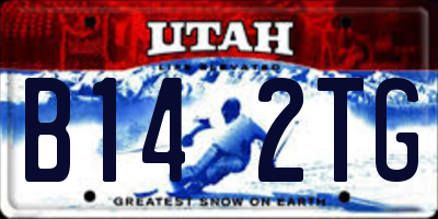 UT license plate B142TG