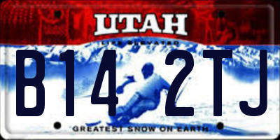 UT license plate B142TJ