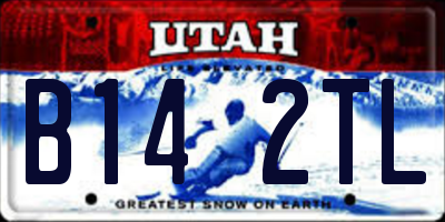 UT license plate B142TL