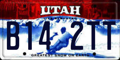 UT license plate B142TT