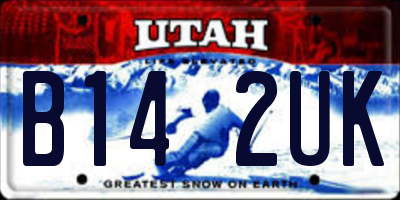 UT license plate B142UK