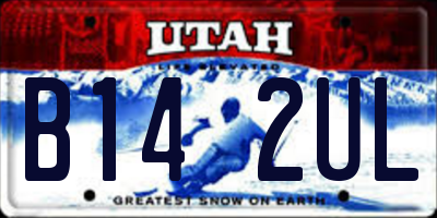UT license plate B142UL