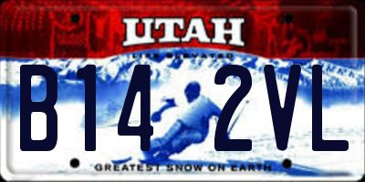 UT license plate B142VL