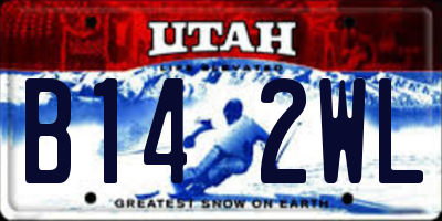 UT license plate B142WL