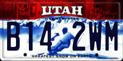 UT license plate B142WM