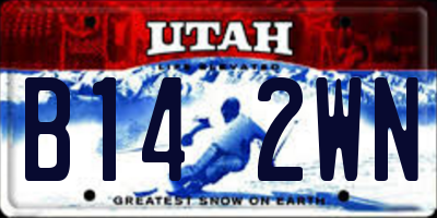 UT license plate B142WN