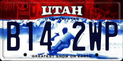 UT license plate B142WP