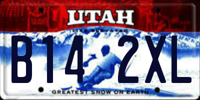 UT license plate B142XL