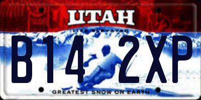 UT license plate B142XP