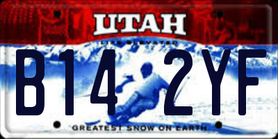 UT license plate B142YF