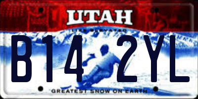 UT license plate B142YL
