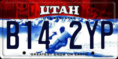 UT license plate B142YP