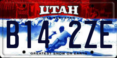 UT license plate B142ZE