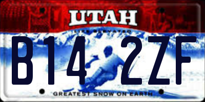 UT license plate B142ZF