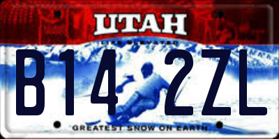 UT license plate B142ZL