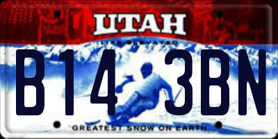 UT license plate B143BN