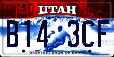 UT license plate B143CF