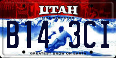 UT license plate B143CI