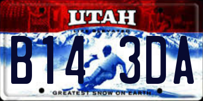 UT license plate B143DA
