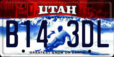 UT license plate B143DL