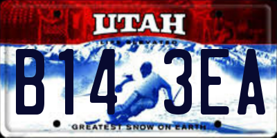 UT license plate B143EA