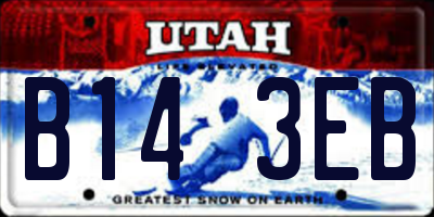 UT license plate B143EB