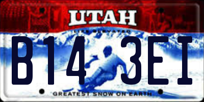 UT license plate B143EI