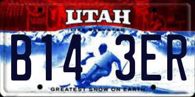 UT license plate B143ER
